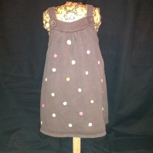 Knitted polka dot Gymboree pinafore.